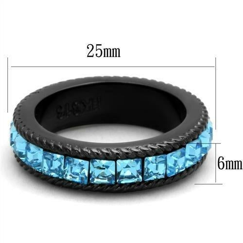 IP Black (Ion Plating) Stainless Steel Ring with Top Grade