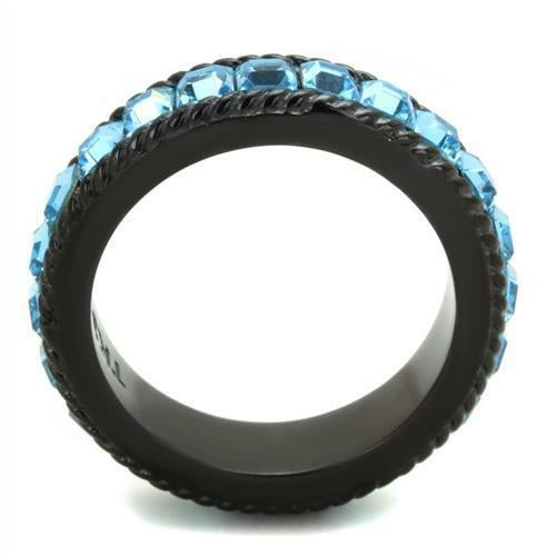IP Black (Ion Plating) Stainless Steel Ring with Top Grade