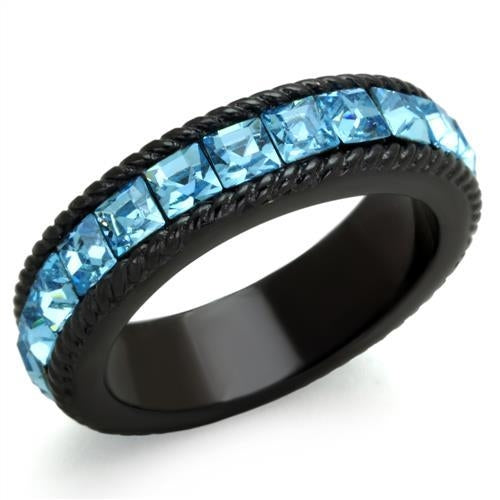 IP Black (Ion Plating) Stainless Steel Ring with Top Grade